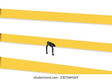 Businessman sluggish. risk, financial, and tax concept. eps10 illustration
