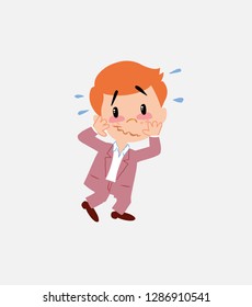 Businessman in smart casual style pleasantly surprised.