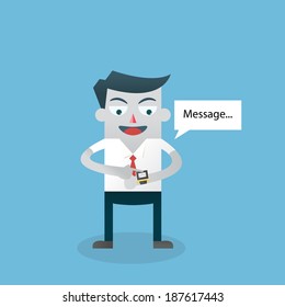businessman with smart watch