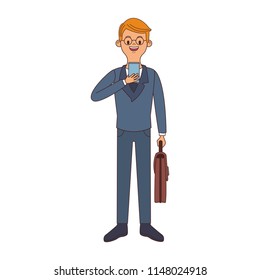 Businessman with smartphone