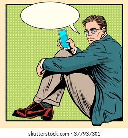 Hombre de negocios con smartphone
