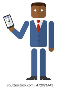 Businessman with a smartphone