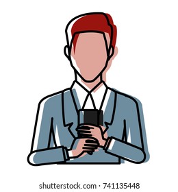 Businessman with smartphone