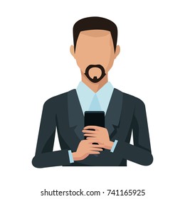 Businessman with smartphone