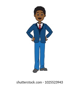 Businessman smiling cartoon