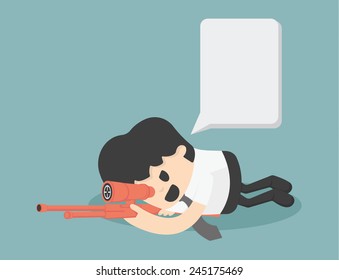 Businessman Sniper VECTOR, EPS10