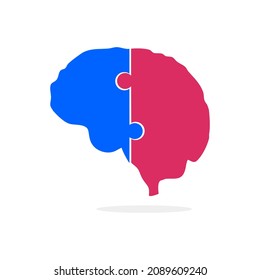 A businessman solves a brain puzzle. connect ideas in the brain