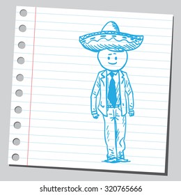 Businessman with sombrero