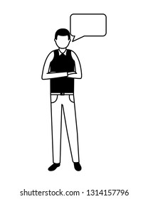 businessman speech bubble