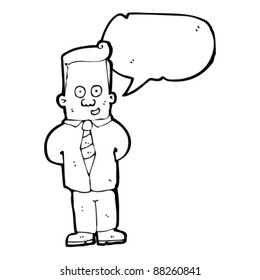 businessman with speech bubble