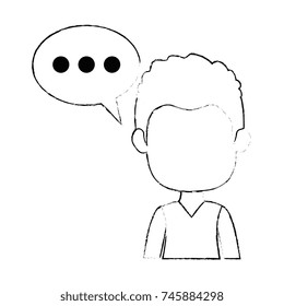 businessman with speech bubble avatar character icon