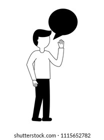 businessman and speech bubble talk