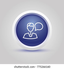 businessman speech icon