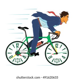 businessman, speed and time