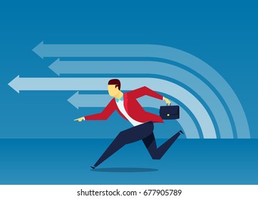The businessman sprint