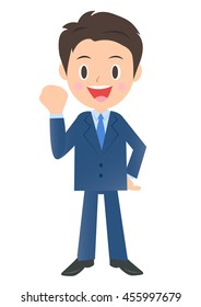 Businessman squeezing the fist