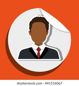 businessman stamp design, vector illustration eps10 graphic 