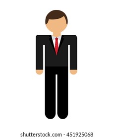 businessman standing  isolated icon design, vector illustration  graphic