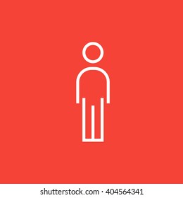 Businessman standing line icon.