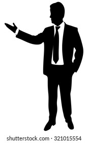 businessman standing and talking