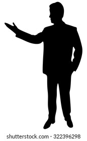 businessman standing and talking