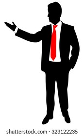 businessman standing and talking