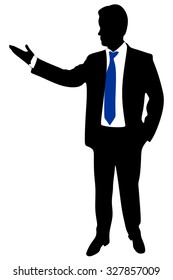 businessman standing and talking