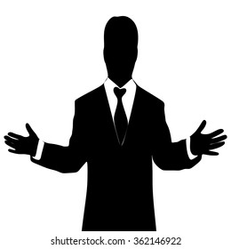 businessman standing and talking