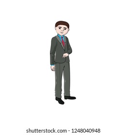 Businessman stands vector