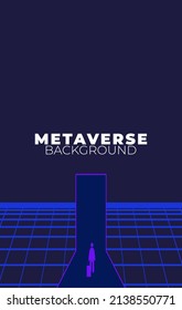 Empresario y paso a la puerta del futuro. Avanzar hacia la nueva tecnología, Blockchain y la siguiente capa de los conceptos de Internet. Tono futurista