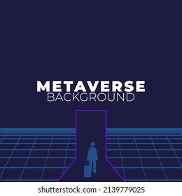 Businessman Start and Steps into Future Door. Moving Forward to New Technology, Blockchain and the Next Layer of the Internet Concepts. Futuristic Tone