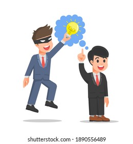 a businessman steals a creative idea from another businessperson