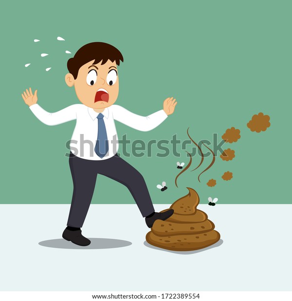 Businessman Step Into Shit Goes Turd Stock Vector (Royalty Free ...