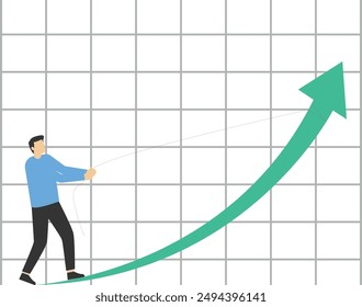 Guardar Ilustración vectorial Plantilla gráfico de interrupción de caída de empresario,

