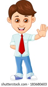 Businessman with stop hand 