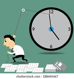 businessman stop timing business concept 