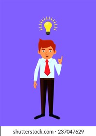 Businessman or student with an idea