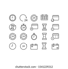 Businessman style vector icon many calendars hourglass