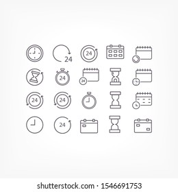 Businessman style vector icon many calendars hourglass