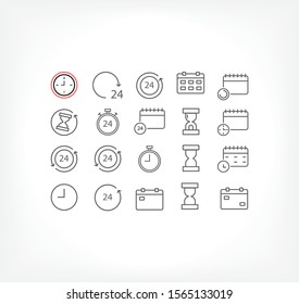 Businessman style vector icon many calendars hourglass
