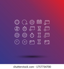 Icono vectorial de estilo empresarial muchos calendarios hourglass