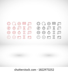 Businessman style vector icon many calendars hourglass