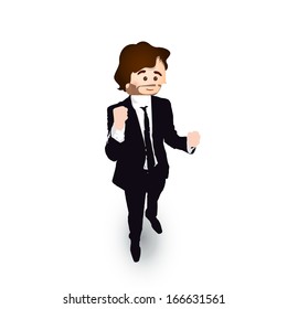 businessman success gesture