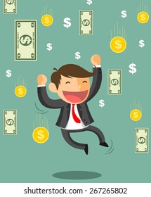 BUSINESSMAN SUCCESS WITH MONEY