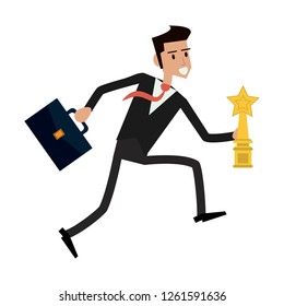 Businessman successful cartoon