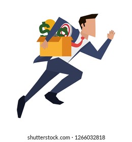 Businessman successful cartoon