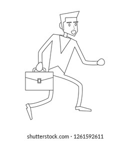 Businessman successful entrepreneur in black and white