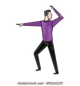 businessman successful gesturing pointing something