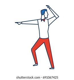 businessman successful gesturing pointing something