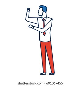 businessman successful gesturing pointing something